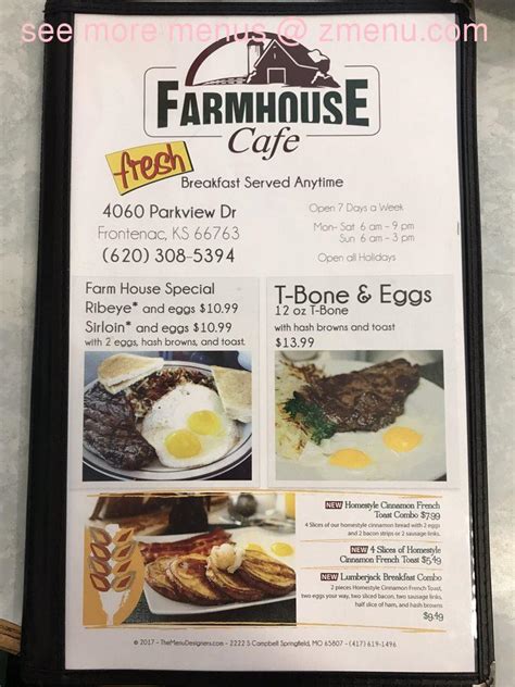 My Farmhouse Cafe and Bakery, Holiday Island, Arkansas. . Farmhouse cafe daily specials